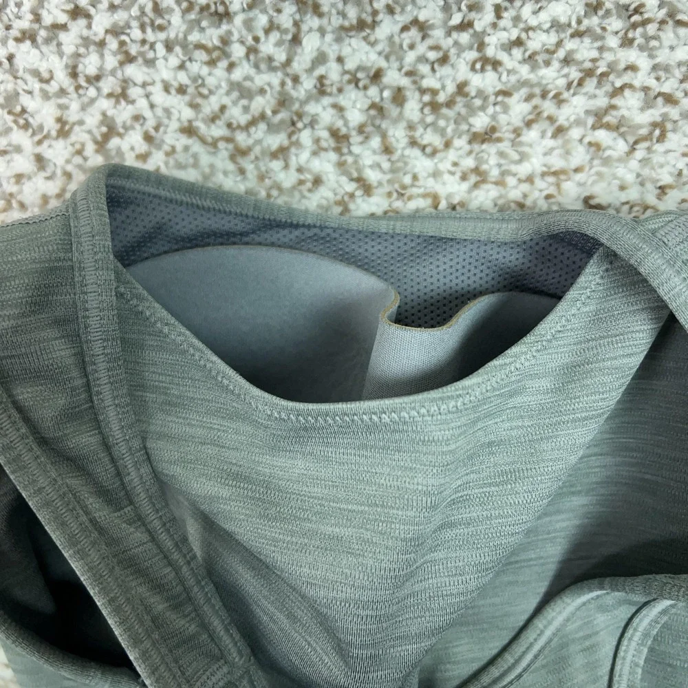 Nike Sports Bra Womens‎ Small Gray Racerback Padded Workout Gym Athletic Swoosh